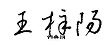 梁錦英王梓陽草書個性簽名怎么寫