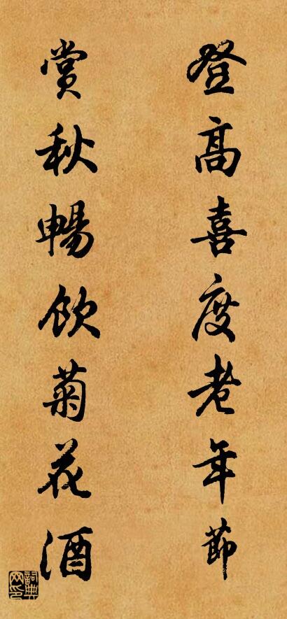 登高喜度老年節 賞秋暢飲菊花酒怎么寫好看