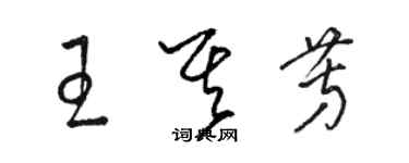 駱恆光王其芳草書個性簽名怎么寫