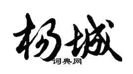胡問遂楊城行書個性簽名怎么寫