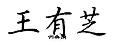 丁謙王有芝楷書個性簽名怎么寫