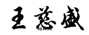 胡問遂王慈盛行書個性簽名怎么寫