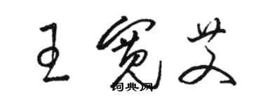 駱恆光王寬艾草書個性簽名怎么寫