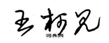 朱錫榮王柯見草書個性簽名怎么寫