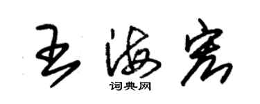 朱錫榮王海宏草書個性簽名怎么寫