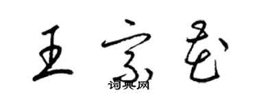 梁錦英王宗花草書個性簽名怎么寫