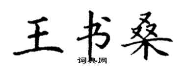 丁謙王書桑楷書個性簽名怎么寫