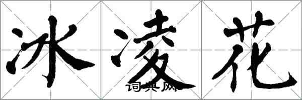 翁闓運冰凌花楷書怎么寫