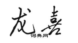 駱恆光龍喜行書個性簽名怎么寫
