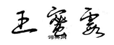 曾慶福王蜜霞草書個性簽名怎么寫