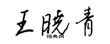 王正良王曉青行書個性簽名怎么寫