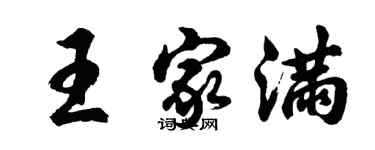 胡問遂王家滿行書個性簽名怎么寫