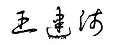 曾慶福王建沛草書個性簽名怎么寫