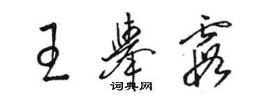 駱恆光王舉霞草書個性簽名怎么寫