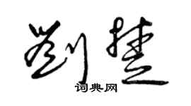 曾慶福劉楚草書個性簽名怎么寫