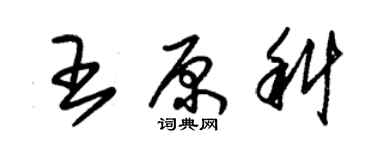 朱錫榮王原科草書個性簽名怎么寫