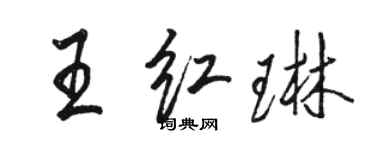 駱恆光王紅琳行書個性簽名怎么寫