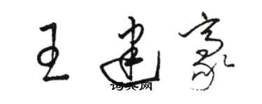 駱恆光王建豪草書個性簽名怎么寫