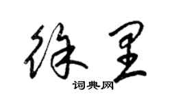 梁錦英徐里草書個性簽名怎么寫