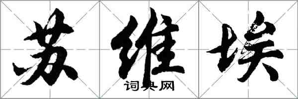 胡問遂蘇維埃行書怎么寫