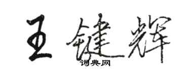 駱恆光王鍵輝行書個性簽名怎么寫