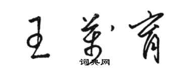 駱恆光王萬育草書個性簽名怎么寫