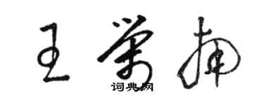 駱恆光王榮南草書個性簽名怎么寫