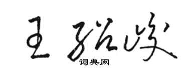 駱恆光王紹峻草書個性簽名怎么寫