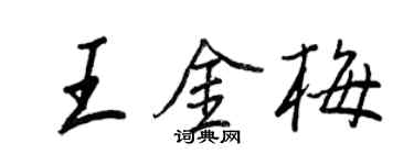 王正良王金梅行書個性簽名怎么寫