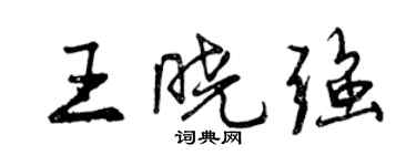 曾慶福王曉強行書個性簽名怎么寫