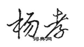 駱恆光楊孝行書個性簽名怎么寫