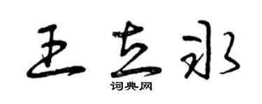 曾慶福王立冰草書個性簽名怎么寫