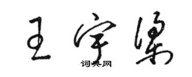 駱恆光王宇梁草書個性簽名怎么寫