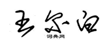 朱錫榮王爾白草書個性簽名怎么寫