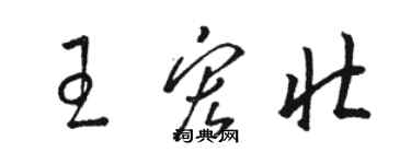 駱恆光王宏壯草書個性簽名怎么寫