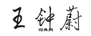 駱恆光王鍾蔚行書個性簽名怎么寫