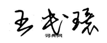 朱錫榮王民環草書個性簽名怎么寫