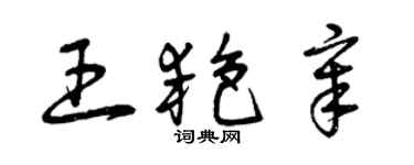 曾慶福王艷章草書個性簽名怎么寫