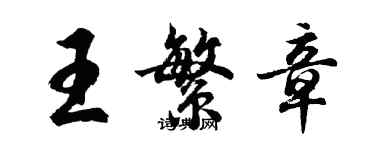 胡問遂王繁章行書個性簽名怎么寫