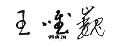 駱恆光王唯巍草書個性簽名怎么寫