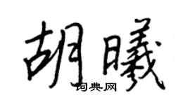 王正良胡曦行書個性簽名怎么寫