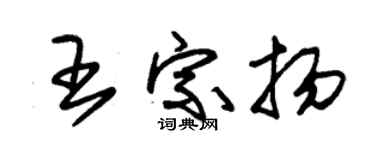 朱錫榮王宗揚草書個性簽名怎么寫