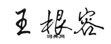 駱恆光王根容行書個性簽名怎么寫