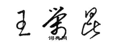 駱恆光王榮昆草書個性簽名怎么寫