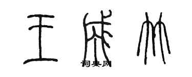 陳墨王成竹篆書個性簽名怎么寫