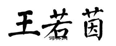 翁闓運王若茵楷書個性簽名怎么寫