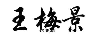 胡問遂王梅景行書個性簽名怎么寫