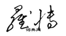 駱恆光羅博草書個性簽名怎么寫