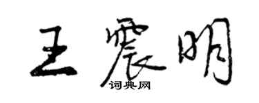 曾慶福王震明行書個性簽名怎么寫