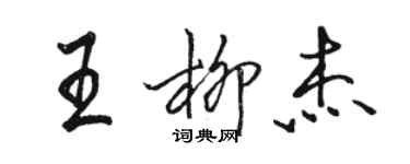 駱恆光王柳傑行書個性簽名怎么寫